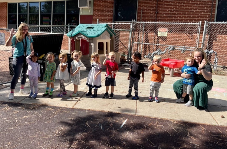 Cañon Preschoolers enjoying playtime outside with Ms. Reiter and her team.