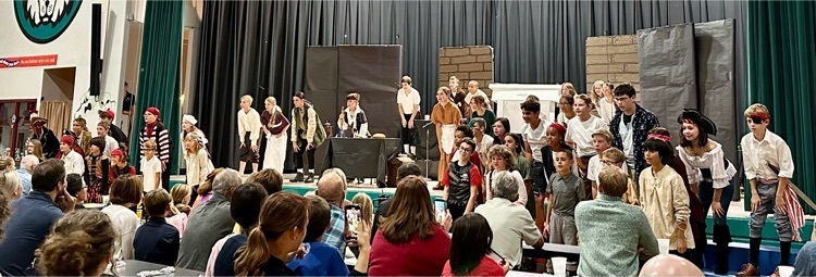 An incredible performance by Piñon Valley Elementary School’s 6th Grade at this year’s dinner theatre production of Treasure Island under the direction of Mrs. Peterson…Bravo!