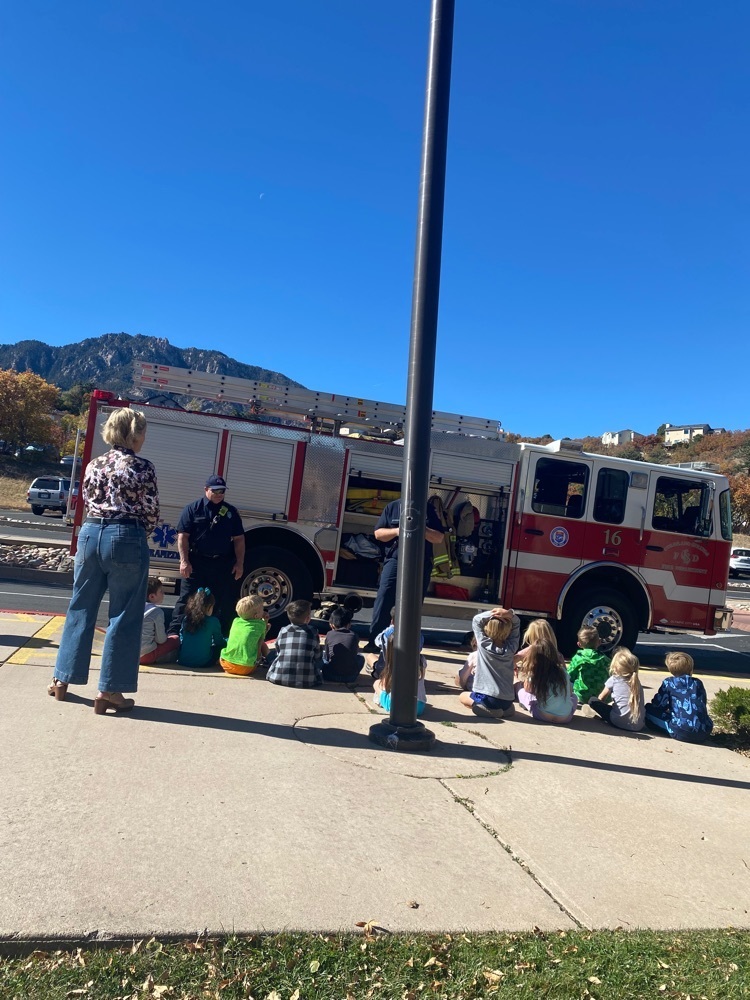 Mrs. Pearson’s class listening to the fireman