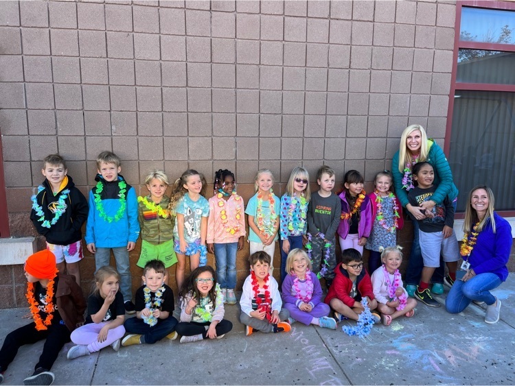 What a colorful group of kinders!